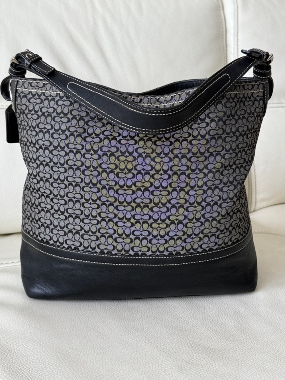 Coach Signature‎ Leather Canvas Shoulder Bag